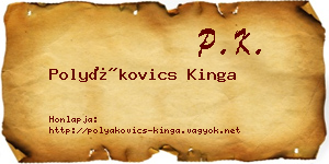 Polyákovics Kinga névjegykártya