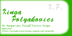 kinga polyakovics business card